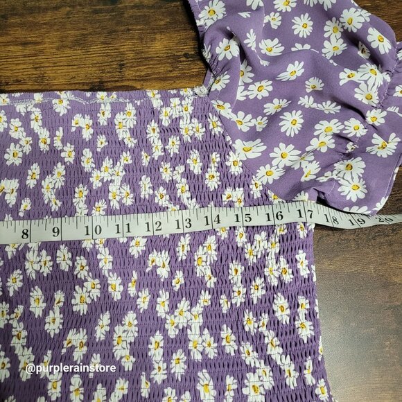 Chic Soul Floral Smocked Puff Sleeve Dress 1x Ethereal Gardencore Countrycore - Picture 9 of 12